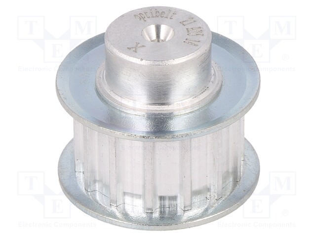 Belt pulley; AT5; W: 10mm; whell width: 21mm; Ø: 21.05mm; aluminium