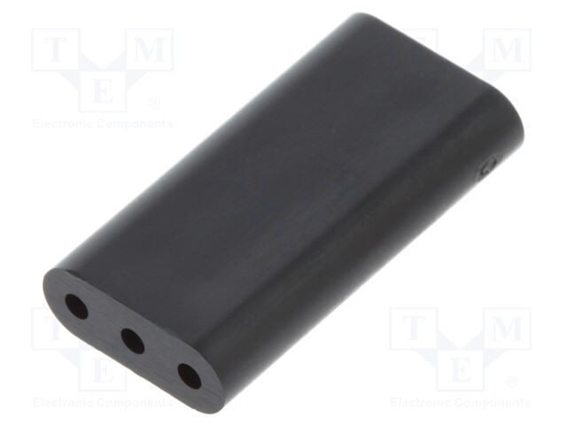Spacer sleeve; LED; ØLED: 3mm; L: 15.9mm; black; UL94V-0; Mat: PVC