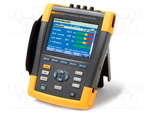 3-phase power quality analyser; LCD,graphical; Plug: EU,UK