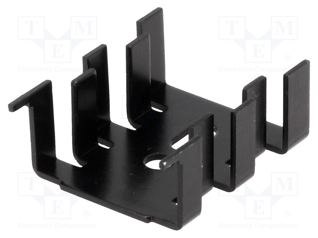 Heatsink: moulded; SOT32,TO220; black; L: 33mm; W: 25.4mm; H: 13mm