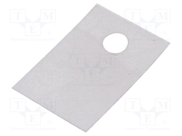 Heat transfer pad: silicone; TO220; L: 18mm; W: 12mm; Thk: 0.05mm