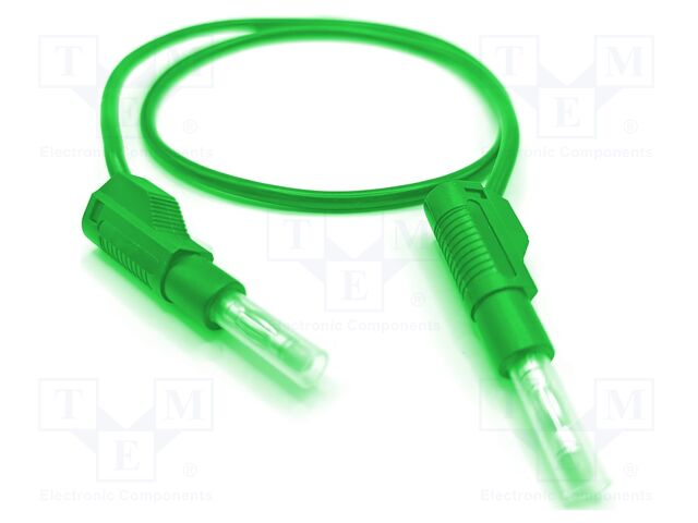 Test lead; 32A; banana plug 4mm,both sides; Urated: 600V; Len: 1m