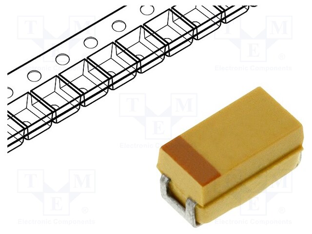 Capacitor: tantalum; 22uF; 10VDC; SMD; A; 1206; ±20%; -55÷125°C