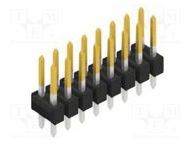 Connector: pin strips; pin header; male; PIN: 16; 2.54mm; THT; 2x8