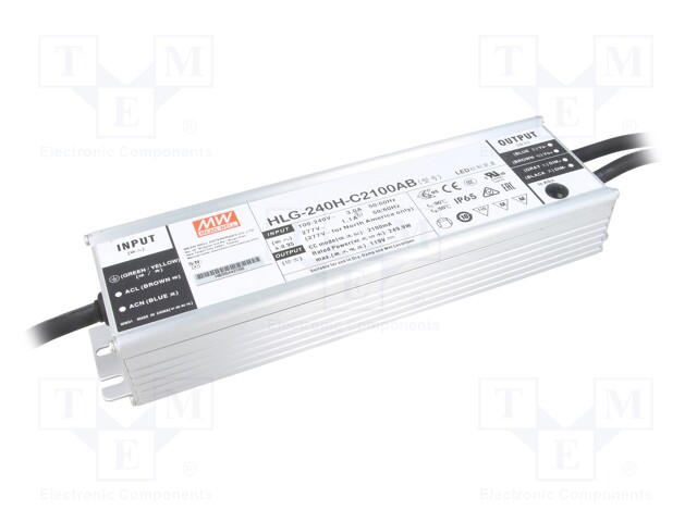 Power supply: switched-mode; LED; 249.9W; 59÷119VDC; 1050÷2100mA