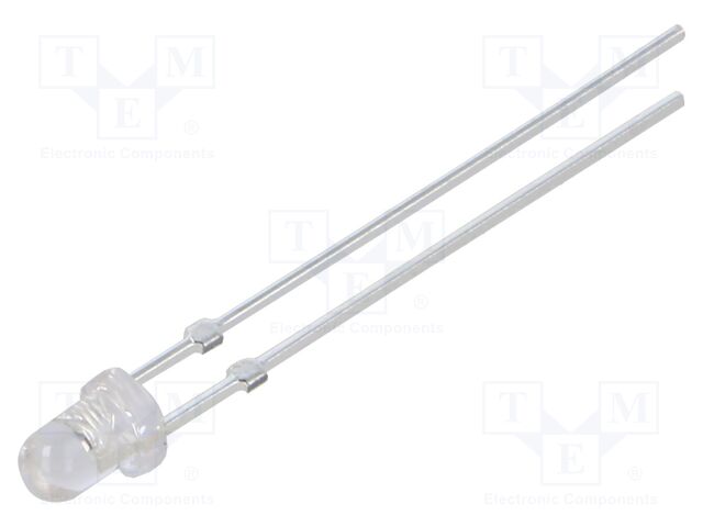 LED; 3mm; yellow; 4200÷5800mcd; 30°; Front: convex; 2.1÷2.6VDC; 78mW