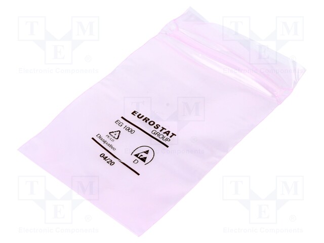 Protection bag; ESD; L: 127mm; W: 76mm; Thk: 50um; Closing: self-seal