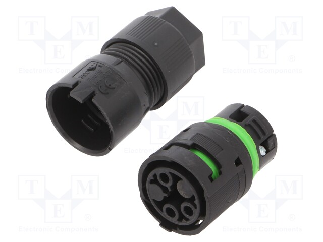 Connector: AC supply; 0.5÷1.5mm2; 16A; 400V; for cable; ways: 3