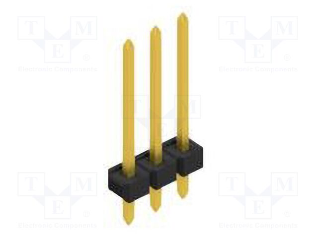 Connector: pin strips; pin header; male; PIN: 3; 2.54mm; THT; 1x3