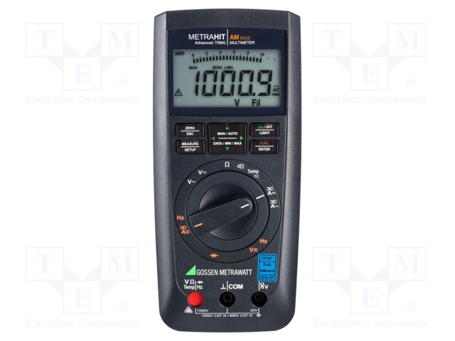 Digital multimeter; LCD 4,5 digit (19999),bargraph; 2x/s; IP52