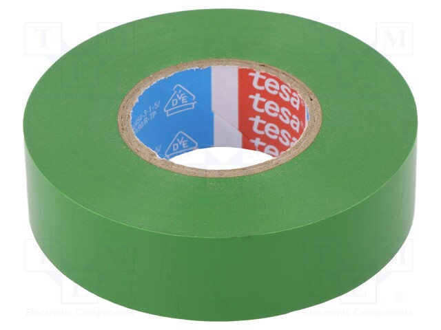 Electrically insulated tape; PVC; W: 19mm; L: 33m; green