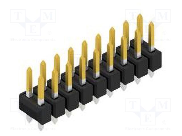 Connector: pin strips; pin header; male; PIN: 18; 2.54mm; THT; 2x9