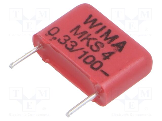 Capacitor: polyester; automobile electronics; 330nF; 63VAC; 10mm