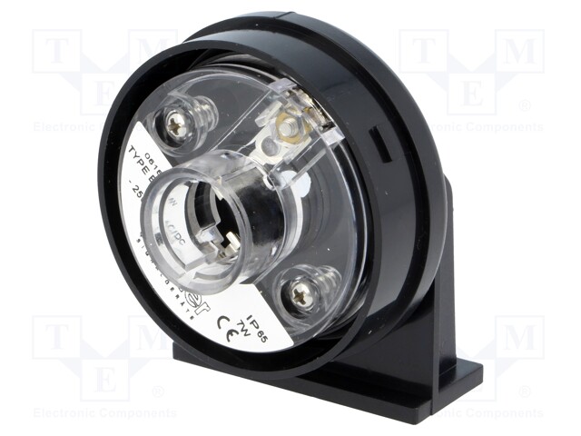 Signaller: lighting; flashing light,continuous light; black