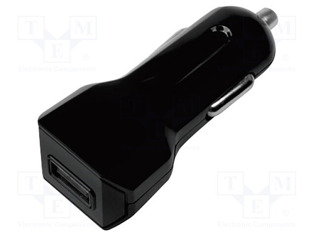 Automotive power supply; USB A socket; Sup.volt: 12÷24VDC; black