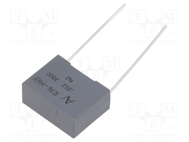 Capacitor: polypropylene; 0.012uF; ESR: 53.05mΩ; THT; ±5%; 2.727A