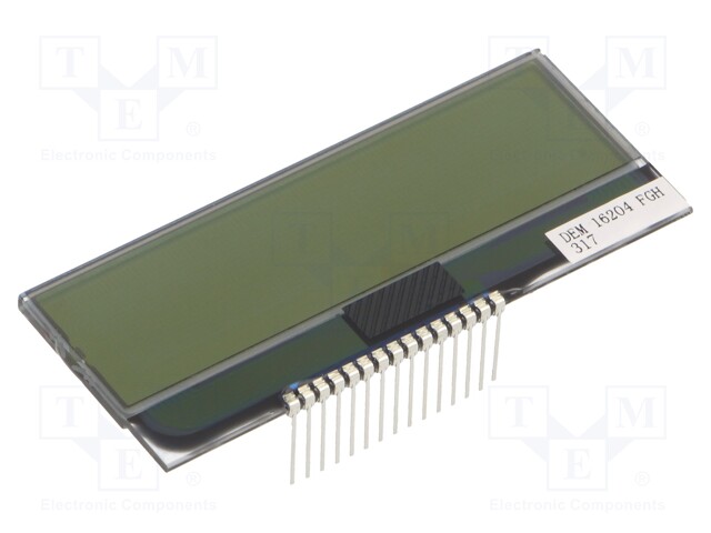 Display: LCD; alphanumeric; FSTN Positive; 16x2; 65x27.7x2.75mm