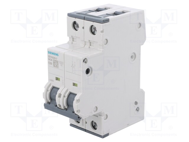 Circuit breaker; 230/400VAC; Inom: 20A; Poles: 2; DIN; Charact: C