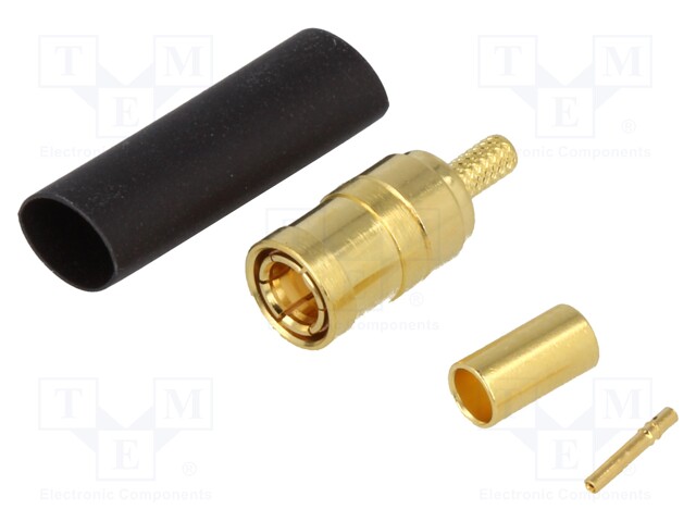 Plug; SMB; female; straight; 50Ω; crimped; for cable; teflon; 0.3dB