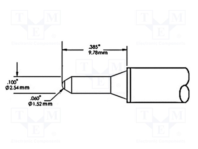 Tip; conical; 1.5mm; 302°C; for soldering station