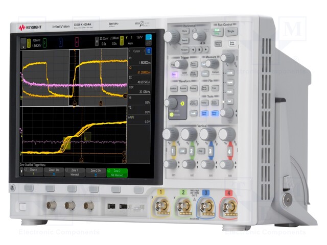 Oscilloscope: digital; Band: 500MHz; Channels: 4; 4Mpts; 5Gsps