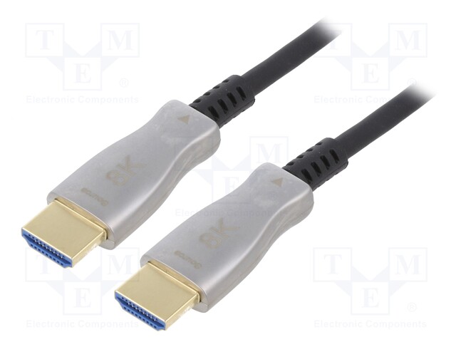 Cable; HDCP 2.2,HDMI 2.1; HDMI plug,both sides; PVC; Len: 100m