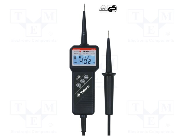 Tester: electrical; LCD; VAC: 24÷1000V; VDC: 24÷1500V; 1Ω÷2MΩ; IP65