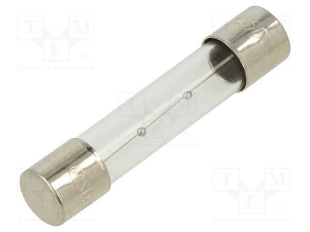 Fuse: fuse; 1.25A; 250VAC; glass; 6.35x31.8mm; brass; nickel plated
