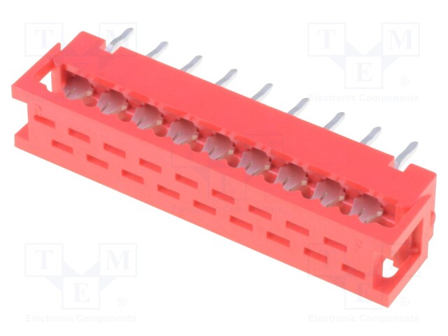 Adapter; wire-board; PIN: 18; IDC,THT; on PCBs,for ribbon cable