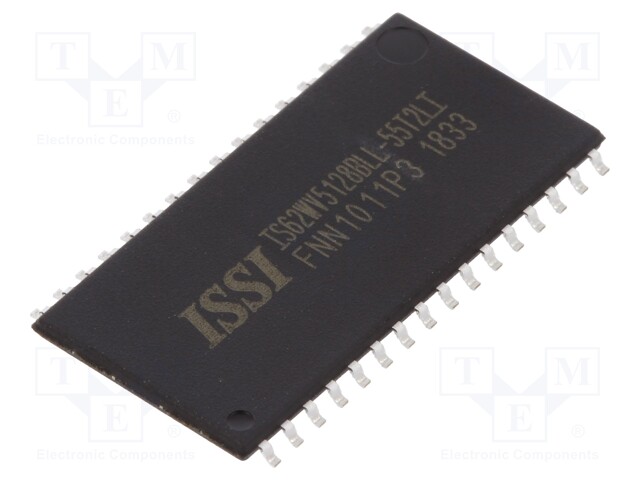 SRAM memory; SRAM; 512kx8bit; 2.5÷3.6V; 55ns; TSOP32 II; parallel