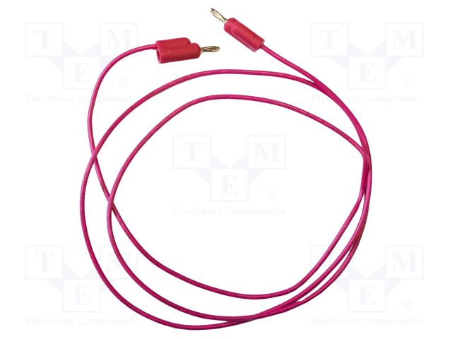 Test lead; 5A; banana plug 3mm,both sides; Urated: 3kV; Len: 0.61m