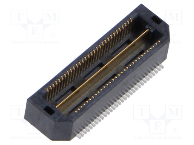 Mezzanine Connector, Ground Plane, Header, 0.5 mm, 2 Rows, 60 Contacts, Surface Mount