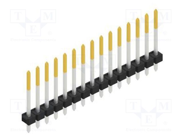 Connector: pin strips; pin header; male; PIN: 15; 2.54mm; THT; 1x15