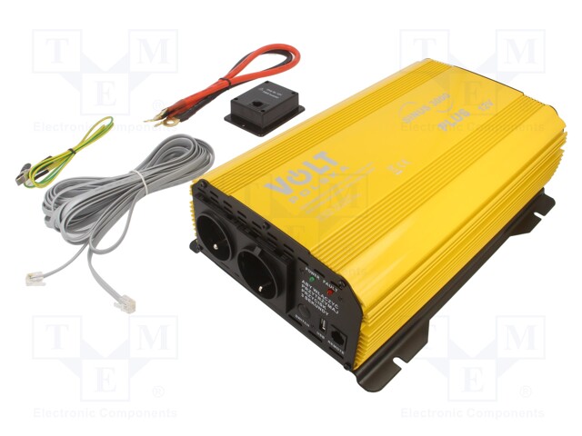 Converter: DC/AC; 3kW; Uout: 230VAC; Out: mains 230V; 12V