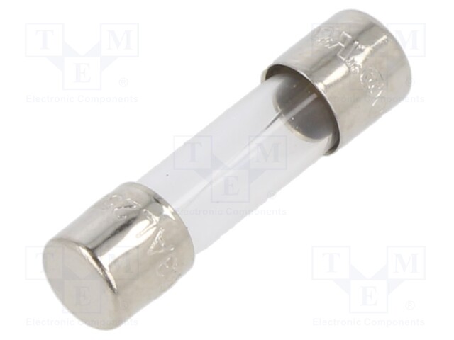 Fuse: fuse; quick blow; 6.3A; 250VAC; cylindrical,glass; 5x20mm