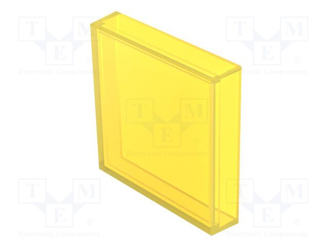 Actuator lens; OptoHiT; yellow; plastic; 24.4x24.4mm