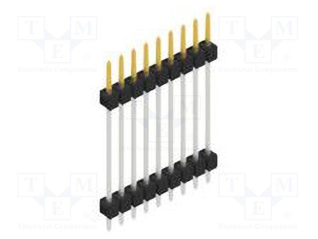 Connector: pin strips; pin header; male; PIN: 9; 2.54mm; THT; 1x9