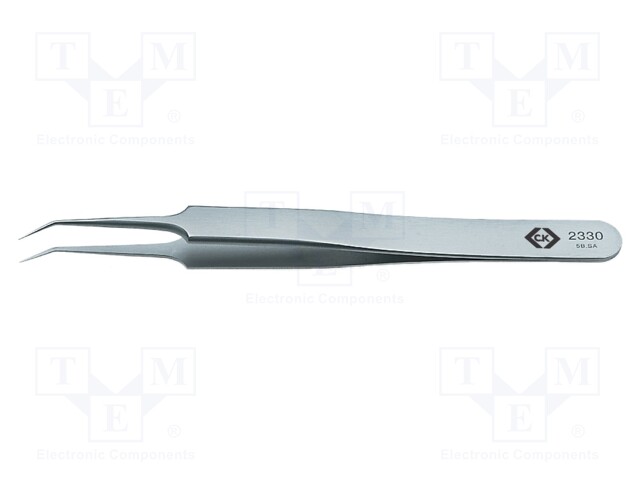 Tweezers; 110mm; for precision works; Blades: curved,narrowed