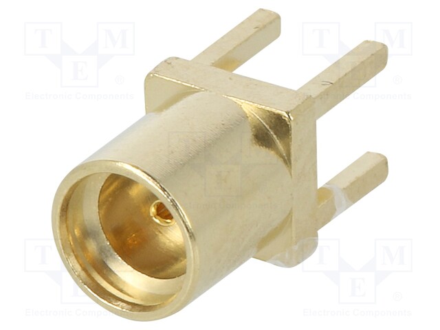 Socket; MMCX; female; straight; 50Ω; THT; on PCBs; teflon