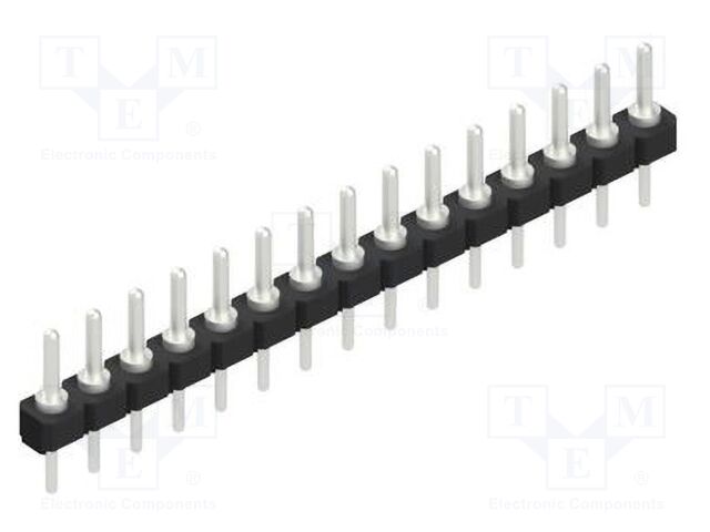 Connector: pin strips; pin header; male; PIN: 15; 2.54mm; THT; 1x15