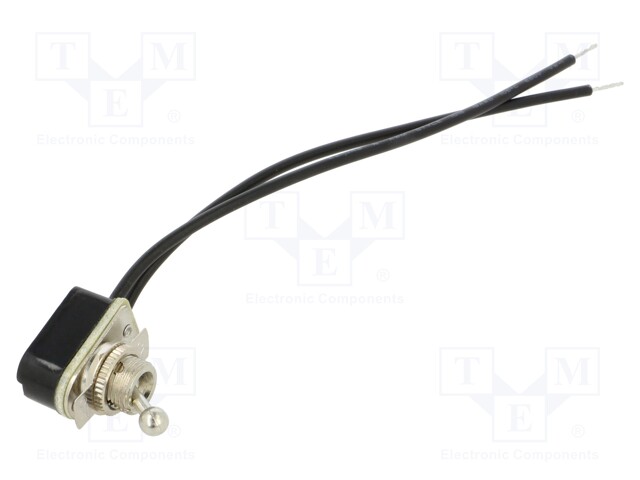 Switch: toggle; Pos: 2; SPST; OFF-ON; 3A/250VAC; Leads: leads 155mm