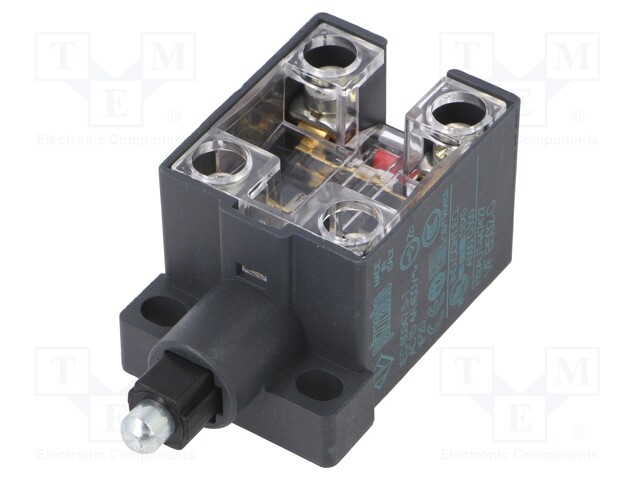Limit switch; metal plunger; NO + NC; 10A; max.400VAC; max.250VDC