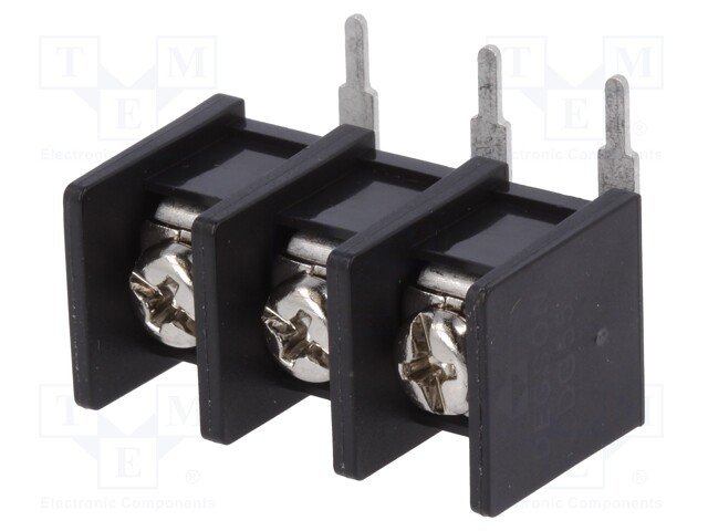 PCB terminal block; angled 90°; 10mm; ways: 3; on PCBs; 4mm2; 20A