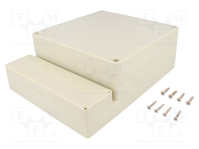 Enclosure: wall mounting; X: 160mm; Y: 211mm; Z: 71mm; ABS; grey; IP65