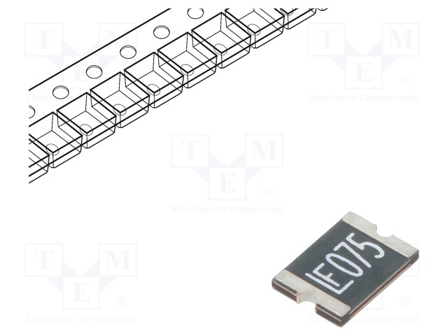 Fuse: PTC polymer; 0.75A; 13.2VDC; SMD; 1812L