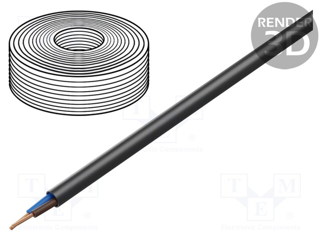 Wire; H07RN-F,TITANEX®; stranded; Cu; 2x16mm2; rubber; black