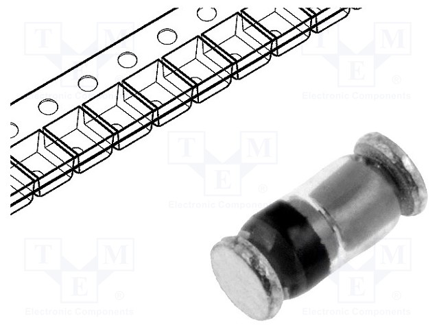 Diode: Zener; 0.5W; 7.5V; SMD; reel,tape; MiniMELF glass; 0.1uA