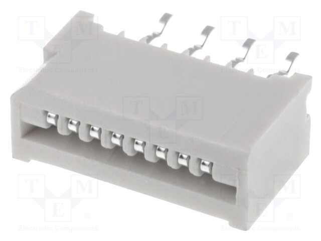 Connector: FFC (FPC); straight; PIN: 8; NON-ZIF; THT; tinned; 20mΩ