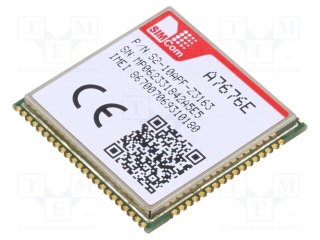 Module: LTE; Down: 10Mbps; Up: 5Mbps; SMD; 24x24x2.4mm