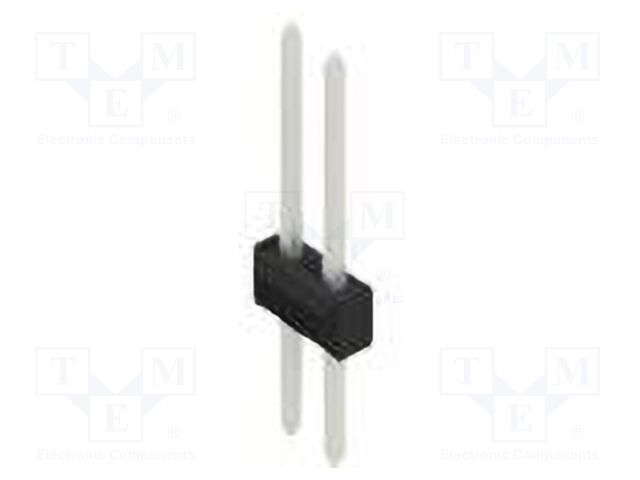 Connector: pin strips; pin header; male; PIN: 2; 2.54mm; THT; 2x1